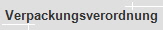 Verpackungsverordnung